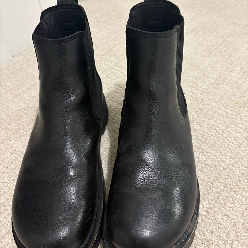 Birkenstock Women’s Chelsea Black Leather Ankle Boots - Picture 6 of 7